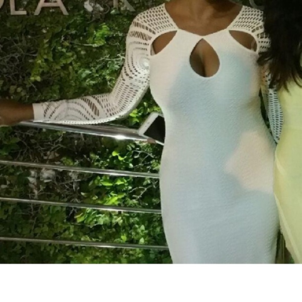 Bebe ivory Bodycon Dress - Women's Cocktail Dress